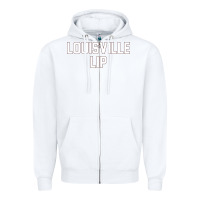White louisville lip Zipper Hoodie - ArtChic