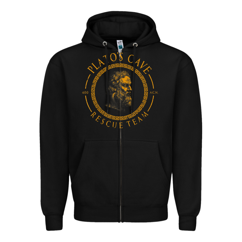 Platos Cave Rescue Team Ancient Greek Philosophy P Zipper Hoodie by ArtChic | Teevron