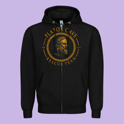 Platos Cave Rescue Team Ancient Greek Philosophy P Zipper Hoodie Designed By Artchic