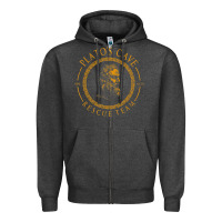 Charcoal Heather platos cave rescue team ancient greek philosophy p Zipper Hoodie - ArtChic