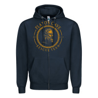 Navy platos cave rescue team ancient greek philosophy p Zipper Hoodie - ArtChic
