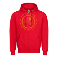 Red platos cave rescue team ancient greek philosophy p Zipper Hoodie - ArtChic