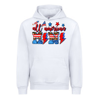 White all american mimi Urban Hoodie - AdoDesignShop