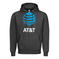 Charcoal Heather At&t Zipper Hoodie - ArtChic