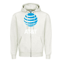 Oatmeal Heather At&t Zipper Hoodie - ArtChic