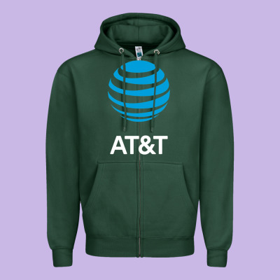 At&t Zipper Hoodie Designed By Artchic