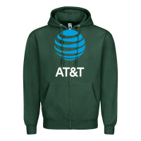 Sports Green At&t Zipper Hoodie - ArtChic