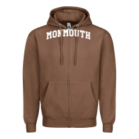 Chestnut Monmouth Arch Retro University Style Zipper Hoodie - ArtChic