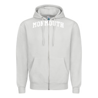 Dove Grey Monmouth Arch Retro University Style Zipper Hoodie - ArtChic