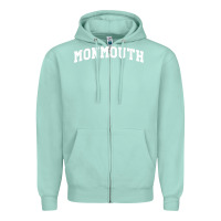 Seafoam Monmouth Arch Retro University Style Zipper Hoodie - ArtChic