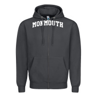 Smoke Monmouth Arch Retro University Style Zipper Hoodie - ArtChic