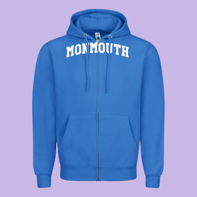 Monmouth Arch Retro University Style Zipper Hoodie Designed By Artchic