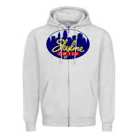 Dove Grey skyline chili Zipper Hoodie - ArtChic