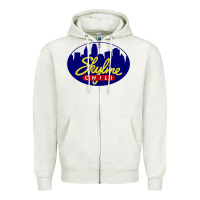 Oatmeal Heather skyline chili Zipper Hoodie - ArtChic