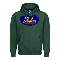 Sports Green skyline chili Zipper Hoodie - ArtChic