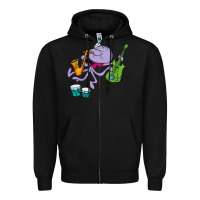 Black squiddly diddly Zipper Hoodie - ArtChic