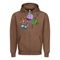 Chestnut squiddly diddly Zipper Hoodie - ArtChic