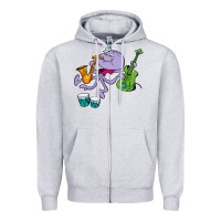 Heather Grey squiddly diddly Zipper Hoodie - ArtChic