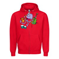 Red squiddly diddly Zipper Hoodie - ArtChic