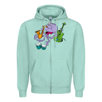 Seafoam squiddly diddly Zipper Hoodie - ArtChic