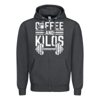Smoke Coffee And Kilos Weightlifting Gift Zipper Hoodie - ArtChic