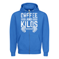 True Royal Coffee And Kilos Weightlifting Gift Zipper Hoodie - ArtChic