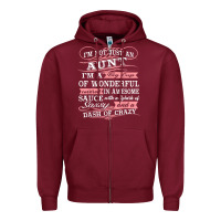 Burgundy Aunt I m A Big Cup Of Wonderful Funny Aunt Gift Tee Zipper Hoodie - trangStudio