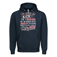 Navy Aunt I m A Big Cup Of Wonderful Funny Aunt Gift Tee Zipper Hoodie - trangStudio