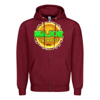 Burgundy MAJOR JACKPOT Design - Pokie Designs Zipper Hoodie - ArtChic