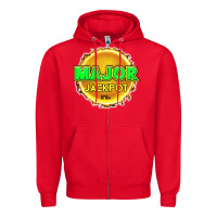 Red MAJOR JACKPOT Design - Pokie Designs Zipper Hoodie - ArtChic