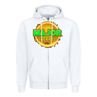 White MAJOR JACKPOT Design - Pokie Designs Zipper Hoodie - ArtChic