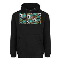Black western leopard camouflage turquoise soccer licence plate template Heavyweight Hoodie - Artiststas