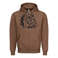 Chestnut english bulldog Zipper Hoodie - ArtChic