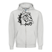 Dove Grey english bulldog Zipper Hoodie - ArtChic
