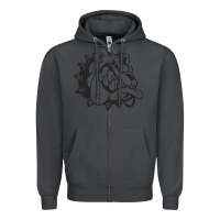 Smoke english bulldog Zipper Hoodie - ArtChic