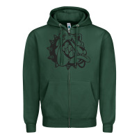 Sports Green english bulldog Zipper Hoodie - ArtChic