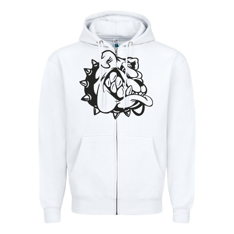English Bulldog Zipper Hoodie by ArtChic | Teevron