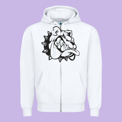 English Bulldog Zipper Hoodie Designed By Artchic