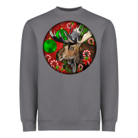 Storm moose buck deer christmas Heavyweight Sweatshirt - LillyAllenDesigns