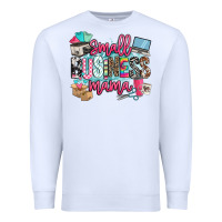 White small business mama Premium Sweatshirt - BarkalooDesign
