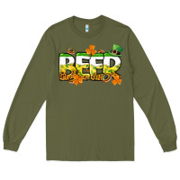 Army Green St. Patrick's Day beer Long Sleeve Tee - CowGirlArtShop