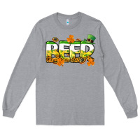 Heather Grey St. Patrick's Day beer Long Sleeve Tee - CowGirlArtShop