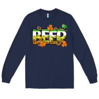 Navy St. Patrick's Day beer Long Sleeve Tee - CowGirlArtShop