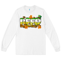 White St. Patrick's Day beer Long Sleeve Tee - CowGirlArtShop