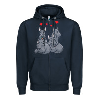 Navy Scottish Terrier Lover Scottish Terrier Dog Aberdeen Terrier Zipper Hoodie - trangStudio