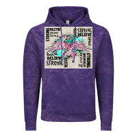 Cloud Purple cancer ribbon with angel wings Vintage Hoodie - CowGirlArtShop