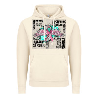 Vintage Artic cancer ribbon with angel wings Vintage Hoodie - CowGirlArtShop