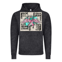 Vintage Black cancer ribbon with angel wings Vintage Hoodie - CowGirlArtShop