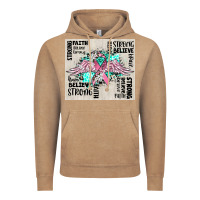 Vintage Coffee cancer ribbon with angel wings Vintage Hoodie - CowGirlArtShop