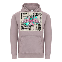 Vintage Zinc cancer ribbon with angel wings Vintage Hoodie - CowGirlArtShop